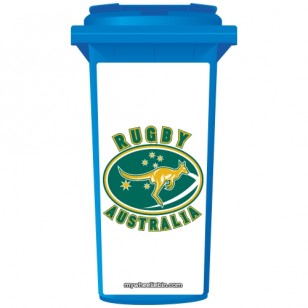 Australian Rugby Wallaby Wheelie Bin Sticker Panel